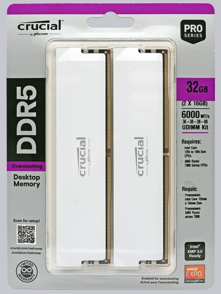 Crucial Pro 32GB (2x16GB) DDR5-5600